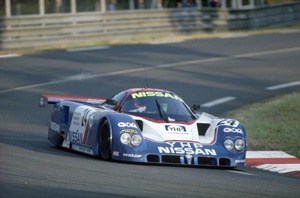 Mark in the Nissen R89C at Le Mans 1989
