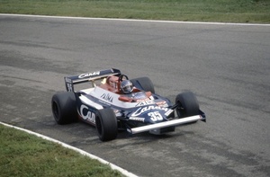 Brian driving the Toleman TG181 at Monza 1981