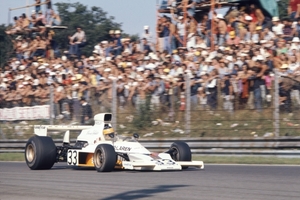 David in the McLaren M23 at Monza 1974