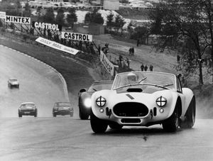 David in the Shelby Cobra 427 at Brands Hatch, May 1966