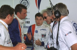 Justin at 1999 FIA GT meeting at Donnington with Oreaca Team