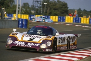 Jan in the winning Jaguar XJR-9 LM at Le Mans, 1988.