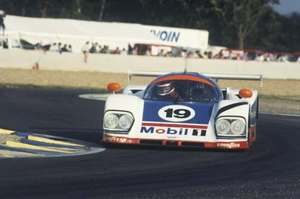 Ray in the Aston Martin AMR1 in the 1989 Le Mans 24 Hour Race.