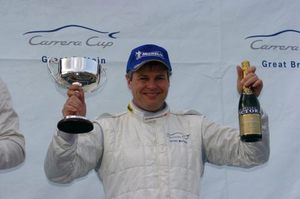 Tim at the Porsche Carrera Cup meeting at Donnington Park 2005