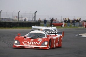 Tiff in the Porsche 962C GTi at Silverstone in May, 1989